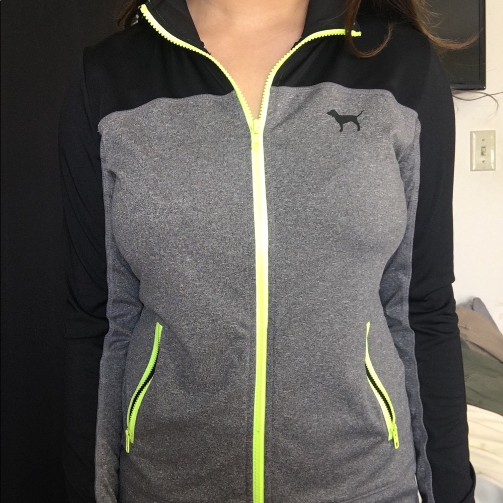 Pink athletic zip up